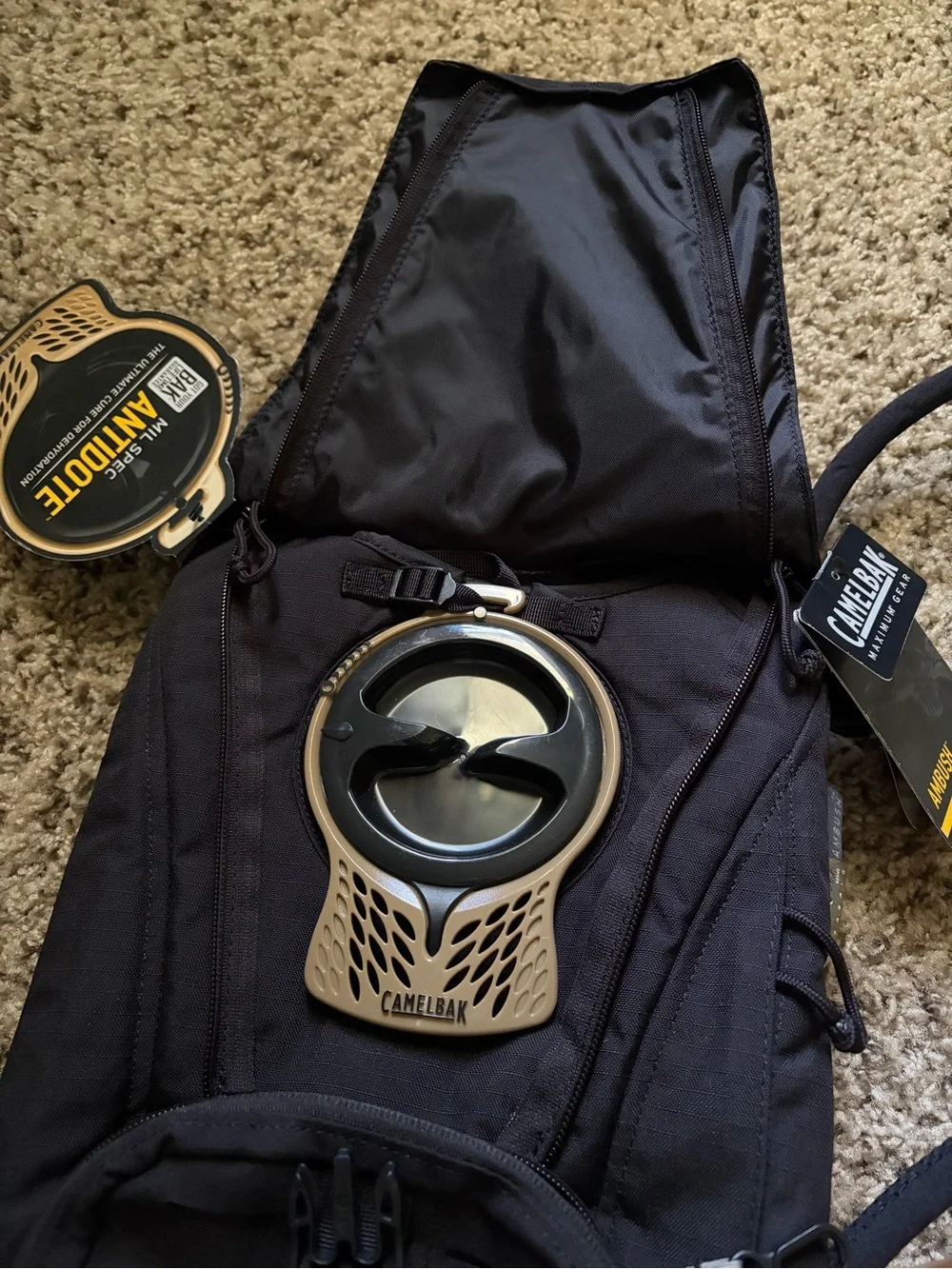 Camelbak Black Hydration Backpack with Drinking Tube